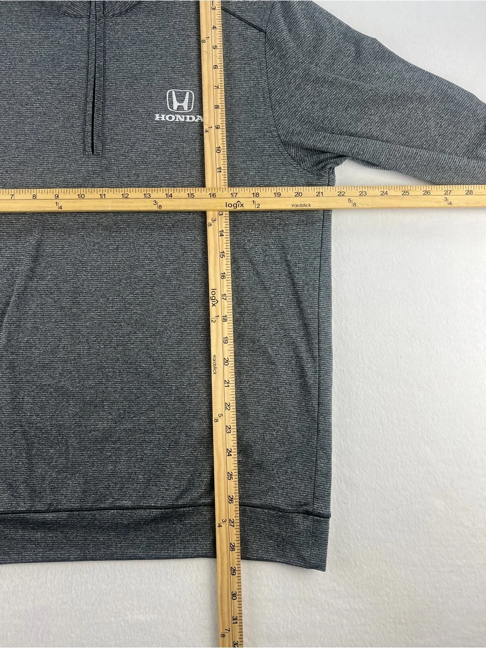 Cutter & Buck DryTec Honda Dealership Heather Gray Mens 1/4 Zip Pullover Size M